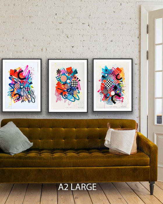 THE 'CLUB' LARGE TRIO GALLERY SET - Set Of Three A1 or A2 Large Fine Art Prints