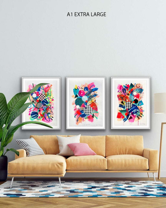 THE 'INTO IT' LARGE TRIO GALLERY SET - Set of three A1 or A2 Fine Art Prints