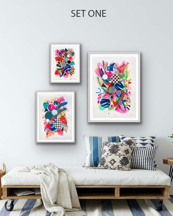 THE 'INTO IT' MIXED SIZE TRIO GALLERY SET - Small(A4), Medium(A3) & Large(A2) Fine Art Prints