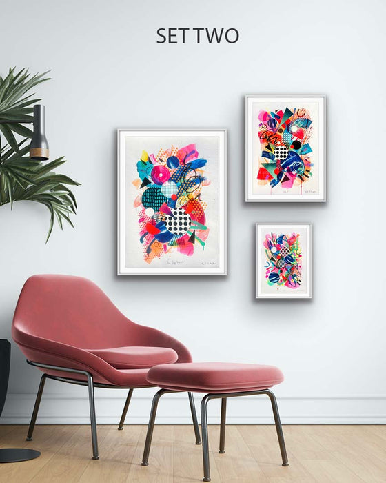 THE 'INTO IT' MIXED SIZE TRIO GALLERY SET - Small(A4), Medium(A3) & Large(A2) Fine Art Prints