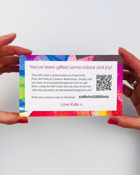GIFT CARD & FINE ART GREETINGS CARD SET - Redeemable at Kate Elkington Art