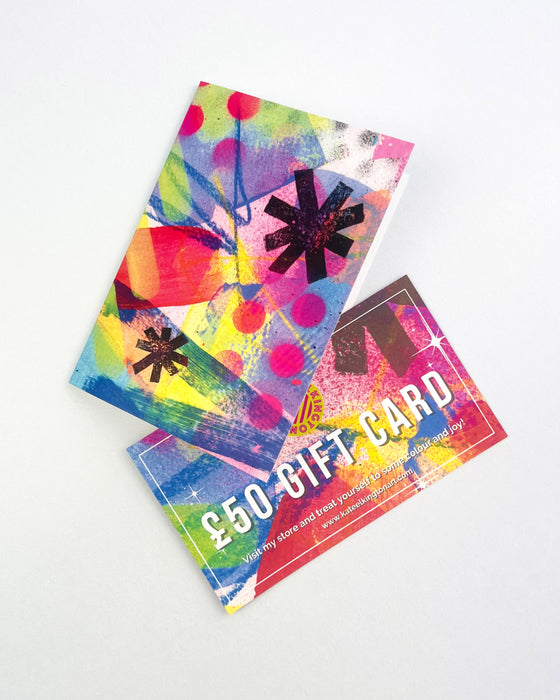 GIFT CARD & FINE ART GREETINGS CARD SET - Redeemable at Kate Elkington Art
